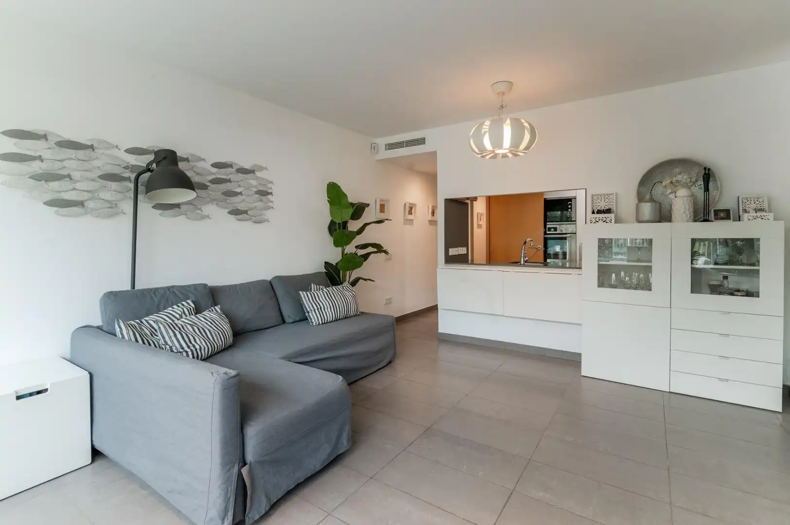 Sala d'estar de Apartament en venda en Oropesa del Mar / Orpesa amb Aire condicionat, Jardí privat i Terrassa