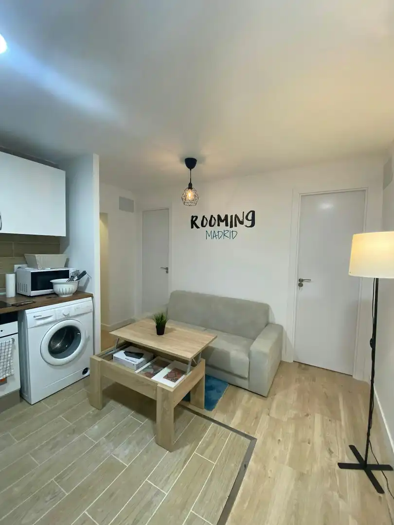 Living room of Flat for share in Madrid  with Heating, Furnished and Washing machine