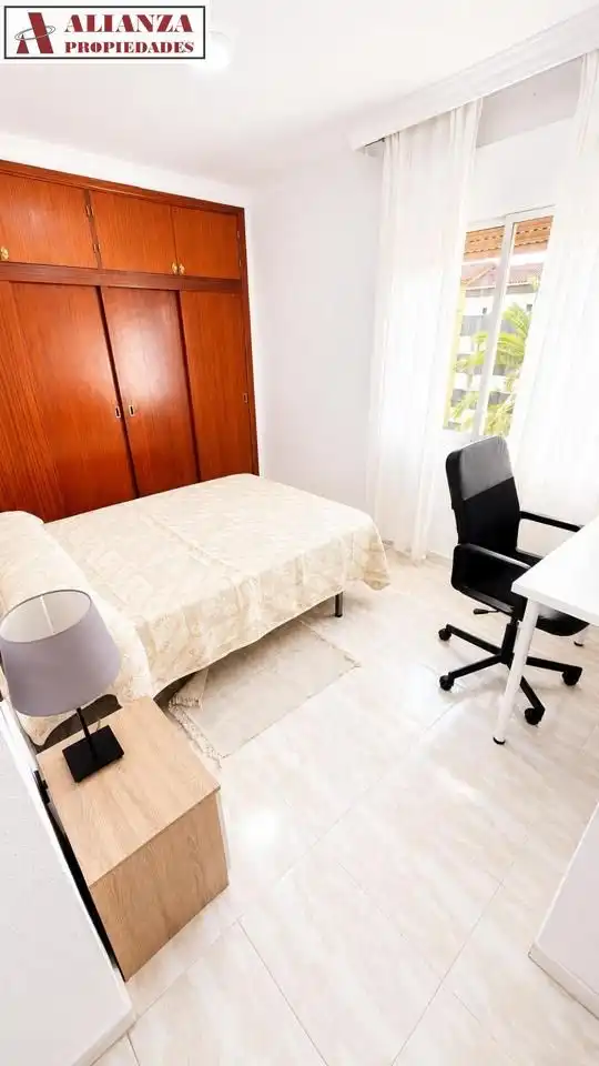 Bedroom of Flat for rent in Málaga  with Air Conditioner, Terrace and Furnished