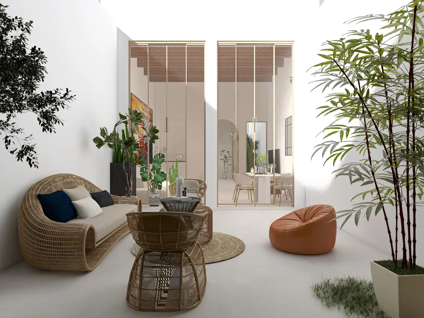 Living room of Flat for sale in Barcelona  with Private garden and Terrace