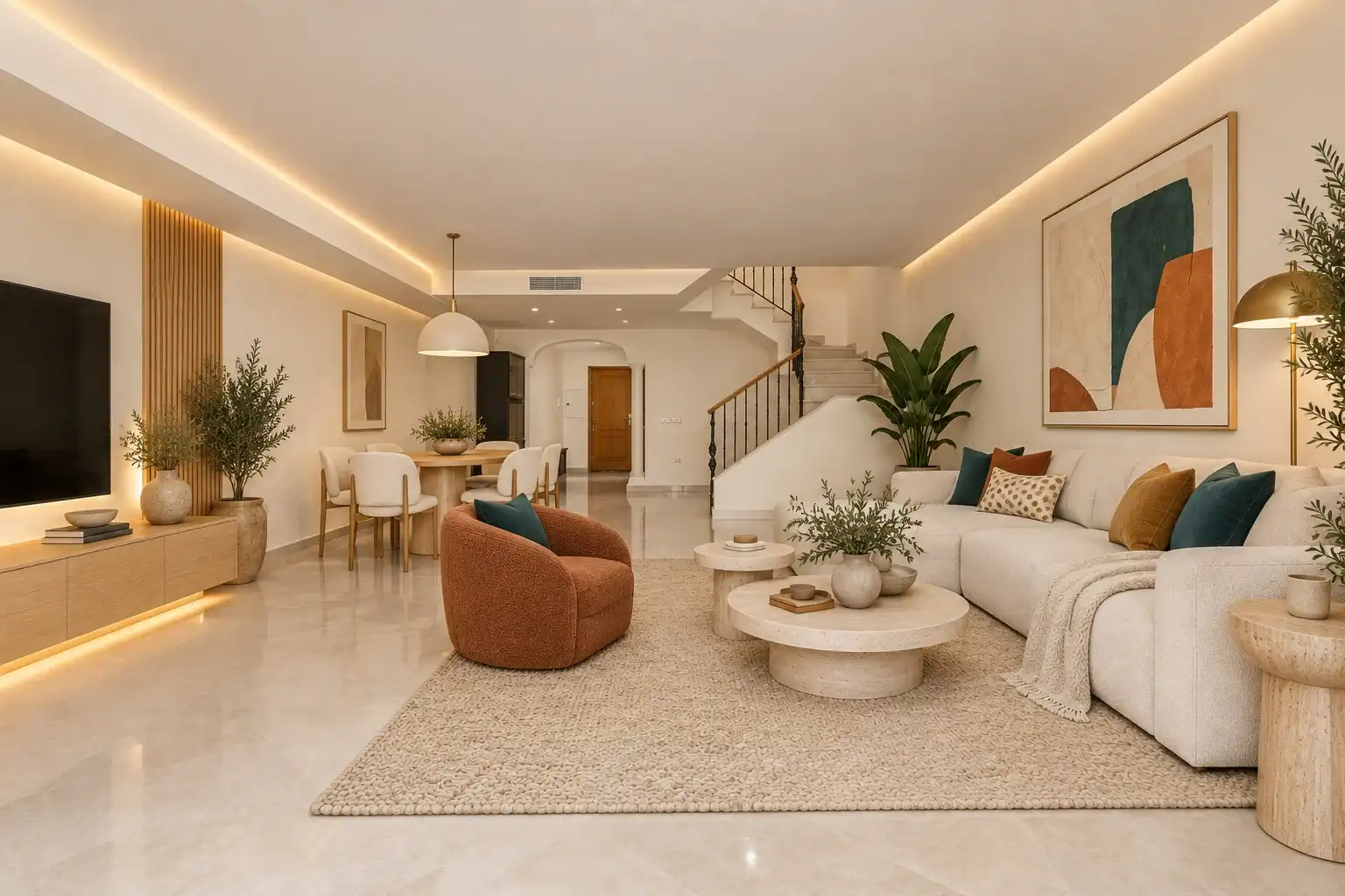 Living room of Detached homes for sale in Marbella  with Air Conditioner, Heating and Private garden