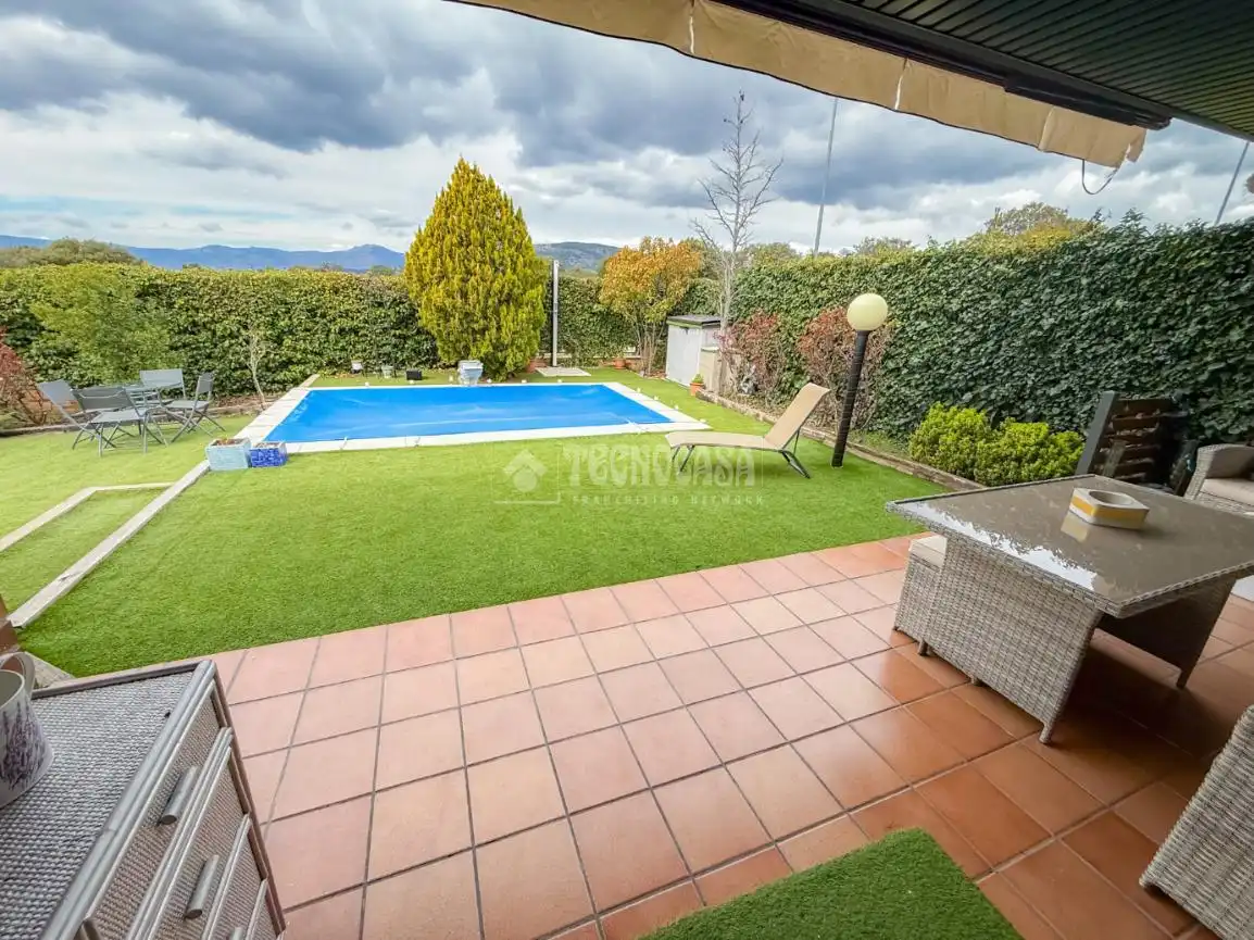 Garden of Detached homes for sale in Collado Villalba  with Air Conditioner, Heating and Terrace