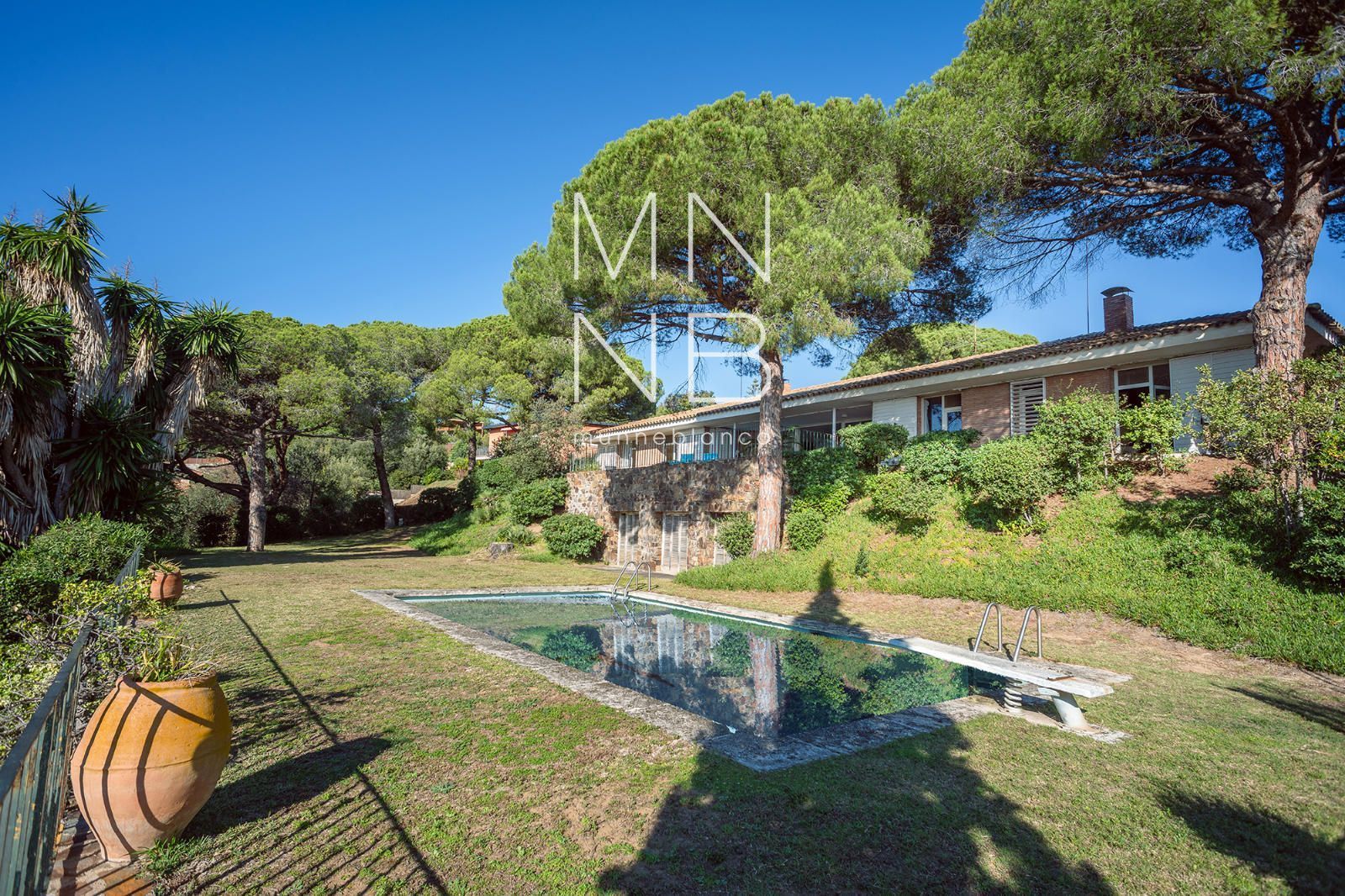 Jardí de Casa o xalet en venda en Sant Andreu de Llavaneres amb Calefacció, Piscina i Moblat