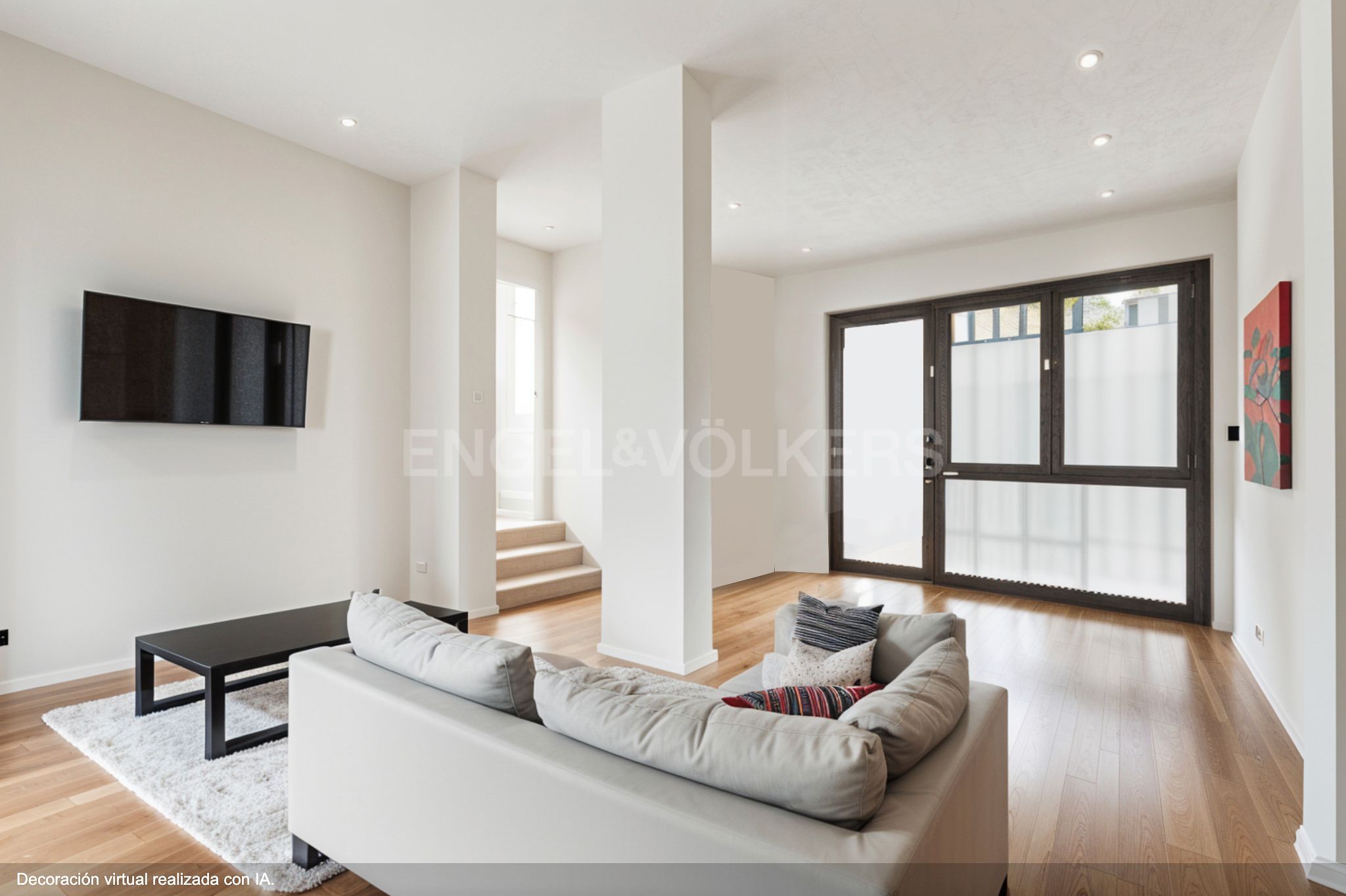 Sala d'estar de Apartament en venda en  Barcelona Capital amb Aire condicionat, Calefacció i Parquet