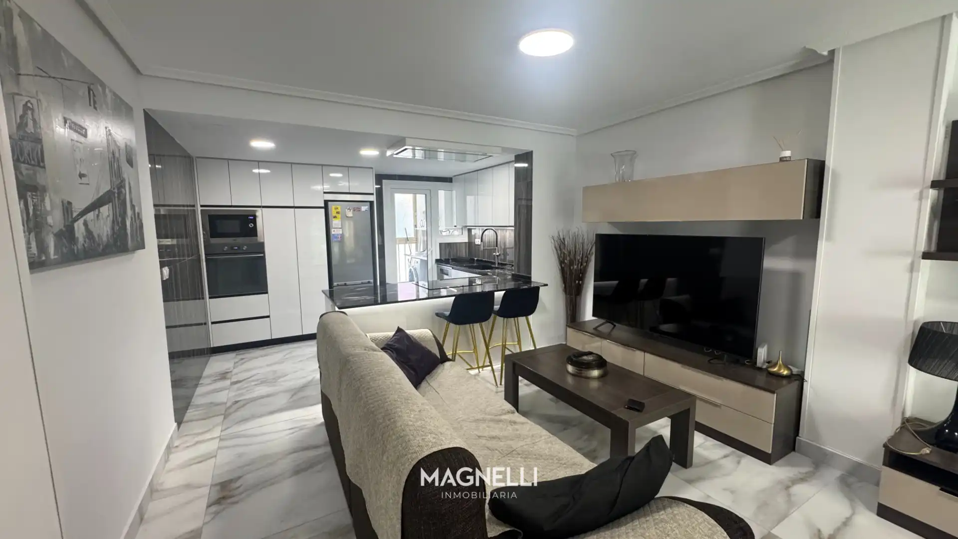 Sala de estar de Piso en venta en Elda con Amueblado
