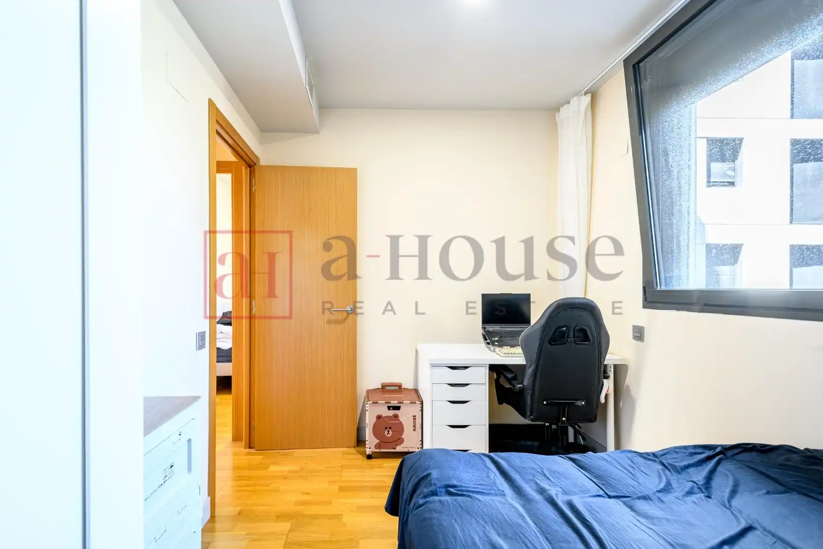 Schlafzimmer von Wohnung zum Verkauf in Barcelona mit Heizung, Parkett und Terrasse