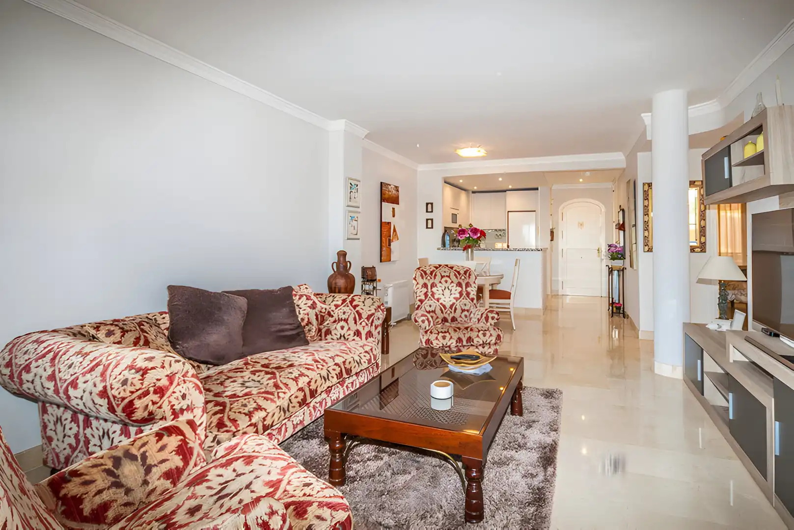 Sala de estar de Apartamento en venta en Marbella con Aire acondicionado, Terraza y Piscina