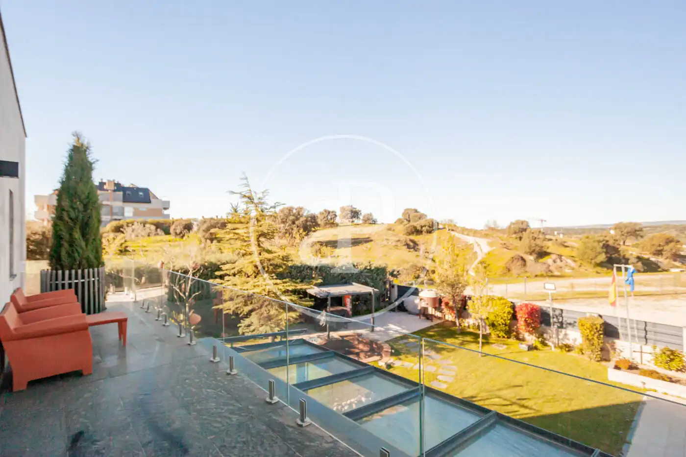 Terrassa de Casa o xalet en venda en Las Rozas de Madrid amb Aire condicionat, Calefacció i Jardí privat