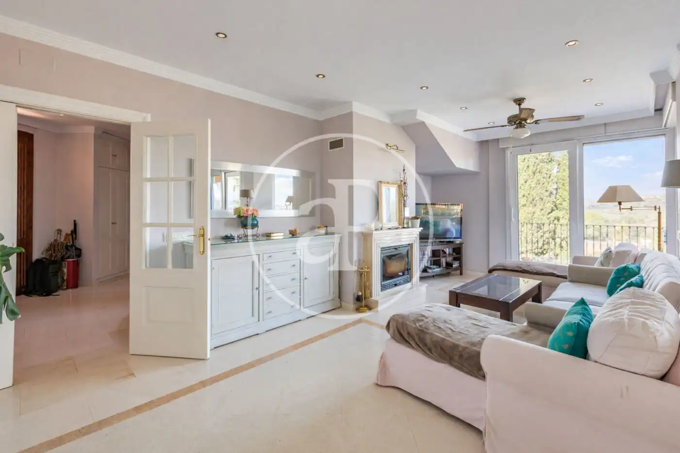 Living room of Houses for sale in Venturada  with Heating, Private garden and Terrace