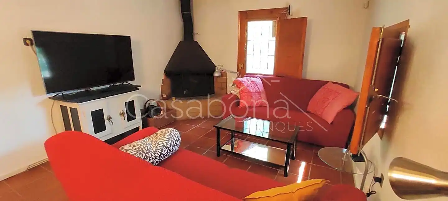 Sala de estar de Finca rústica en venta en Arbúcies con Jardín privado, Terraza y Amueblado