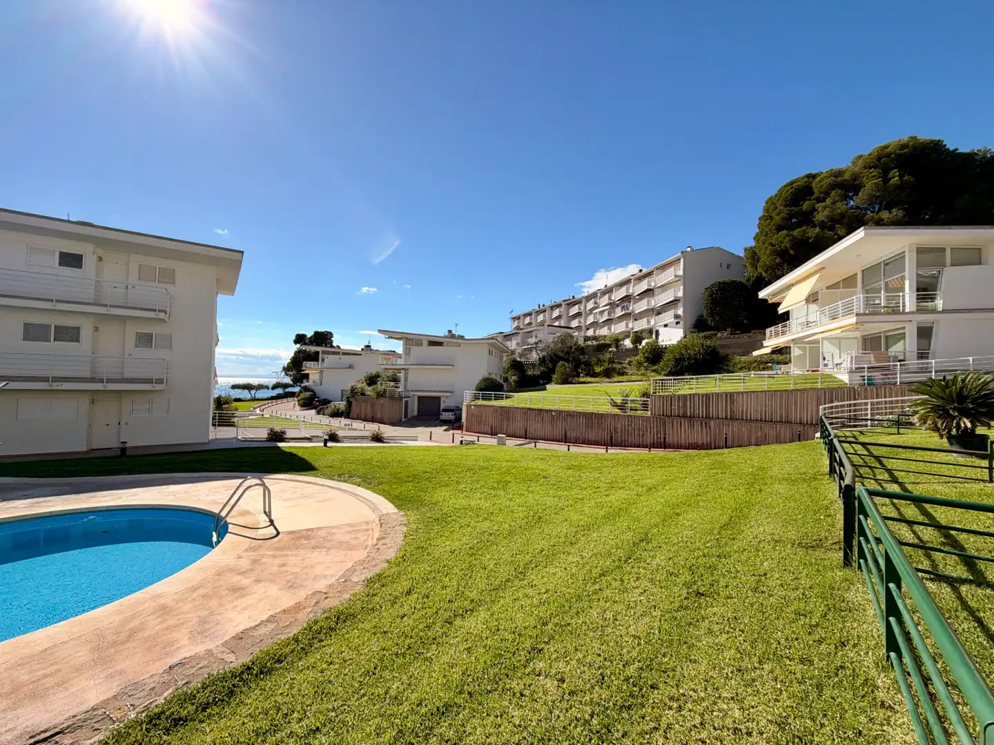 Swimming pool of Flat for sale in Almadrava - Canyelles - Puig-Rom