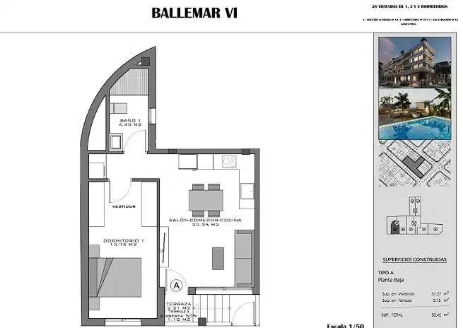 Apartament amb terrassa en venda a Santa Pola ciudad, imagen 11