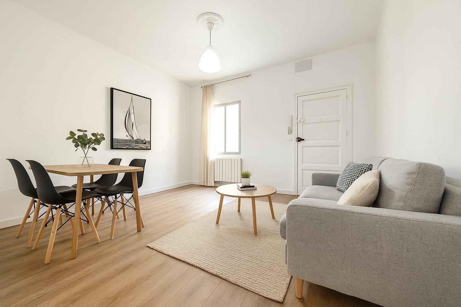 Living room of Flat for sale in  Madrid Capital  with Heating