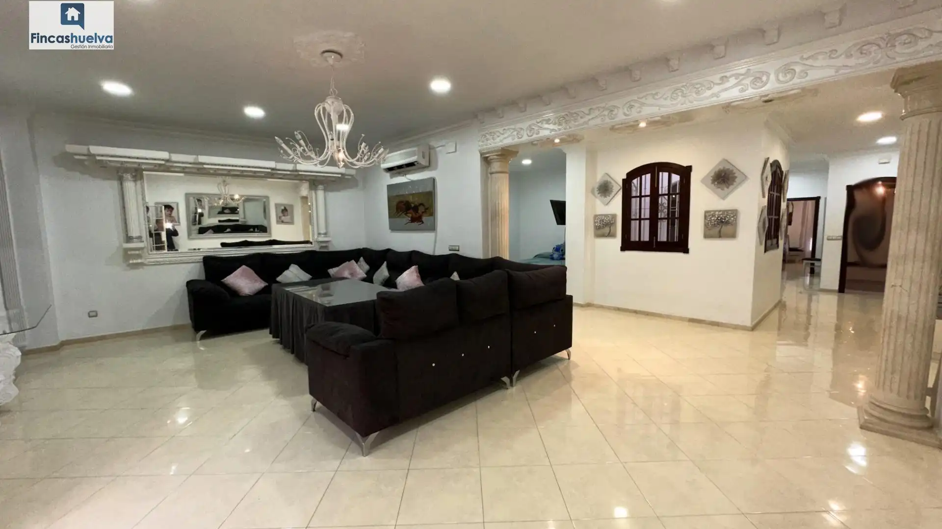 Living room of Houses for sale in Moguer  with Private garden, Terrace and Storage room