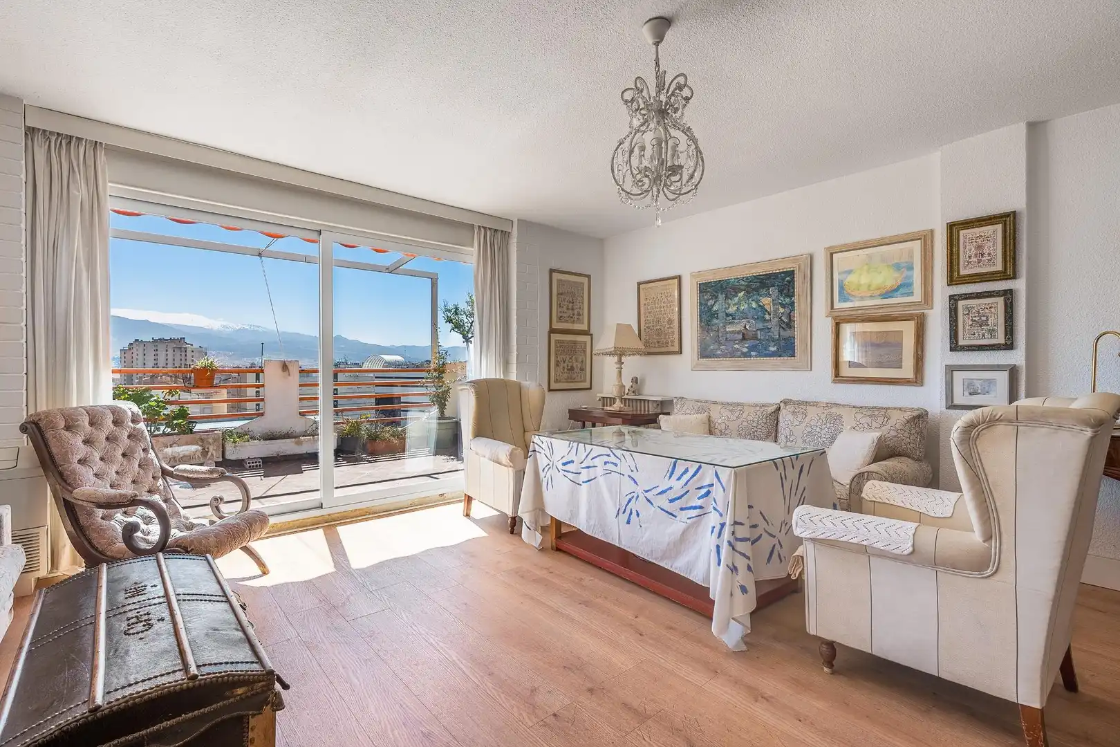 Living room of Attic for sale in Granada  with Air Conditioner and Terrace