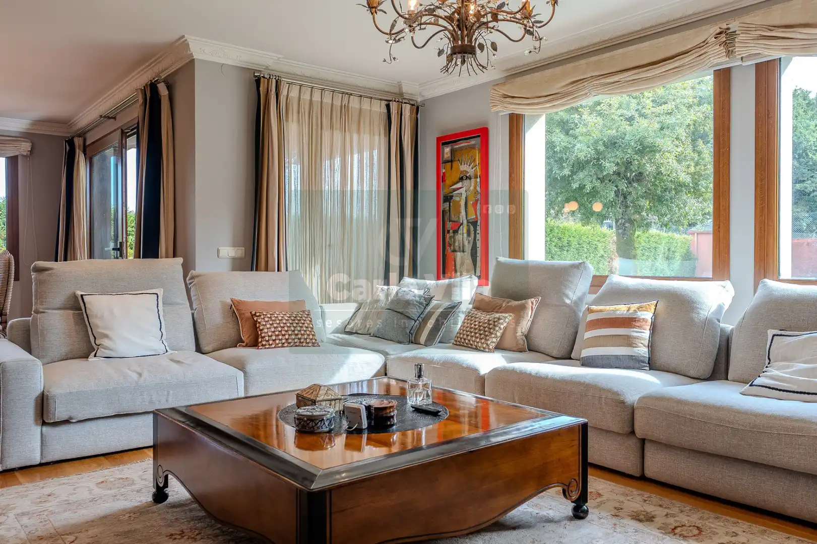 Sala de estar de Casa o chalet en venta en Lugo con Calefacción, Jardín privado y Parquet