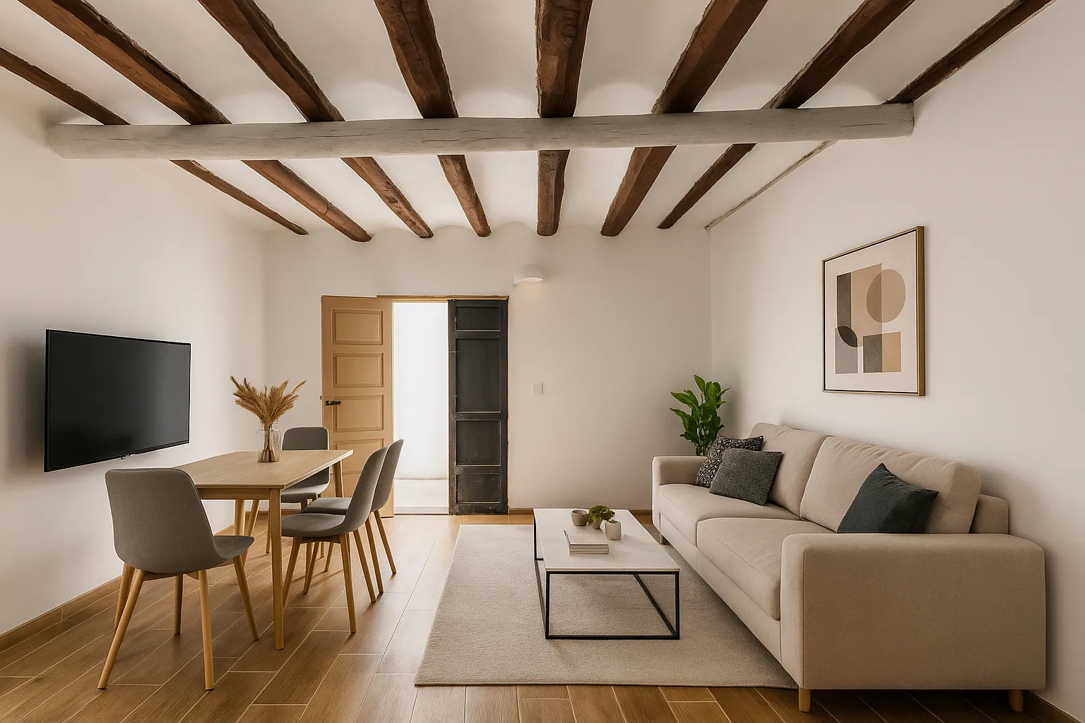 Living room of Houses for sale in Almonacid de la Sierra  with Balcony