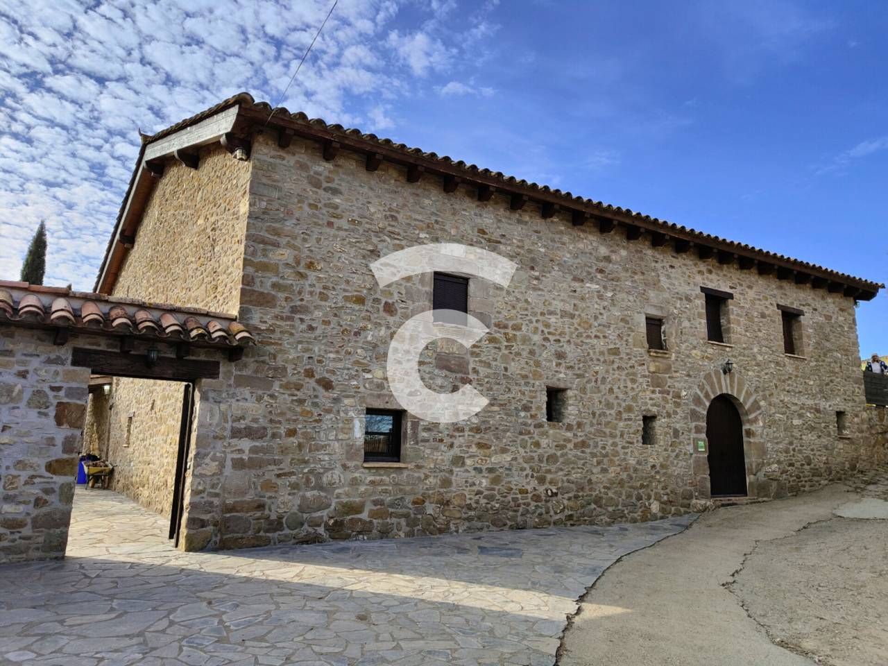 Vista exterior de Finca rústica en venda en Mieres (Girona) amb Calefacció, Jardí privat i Terrassa