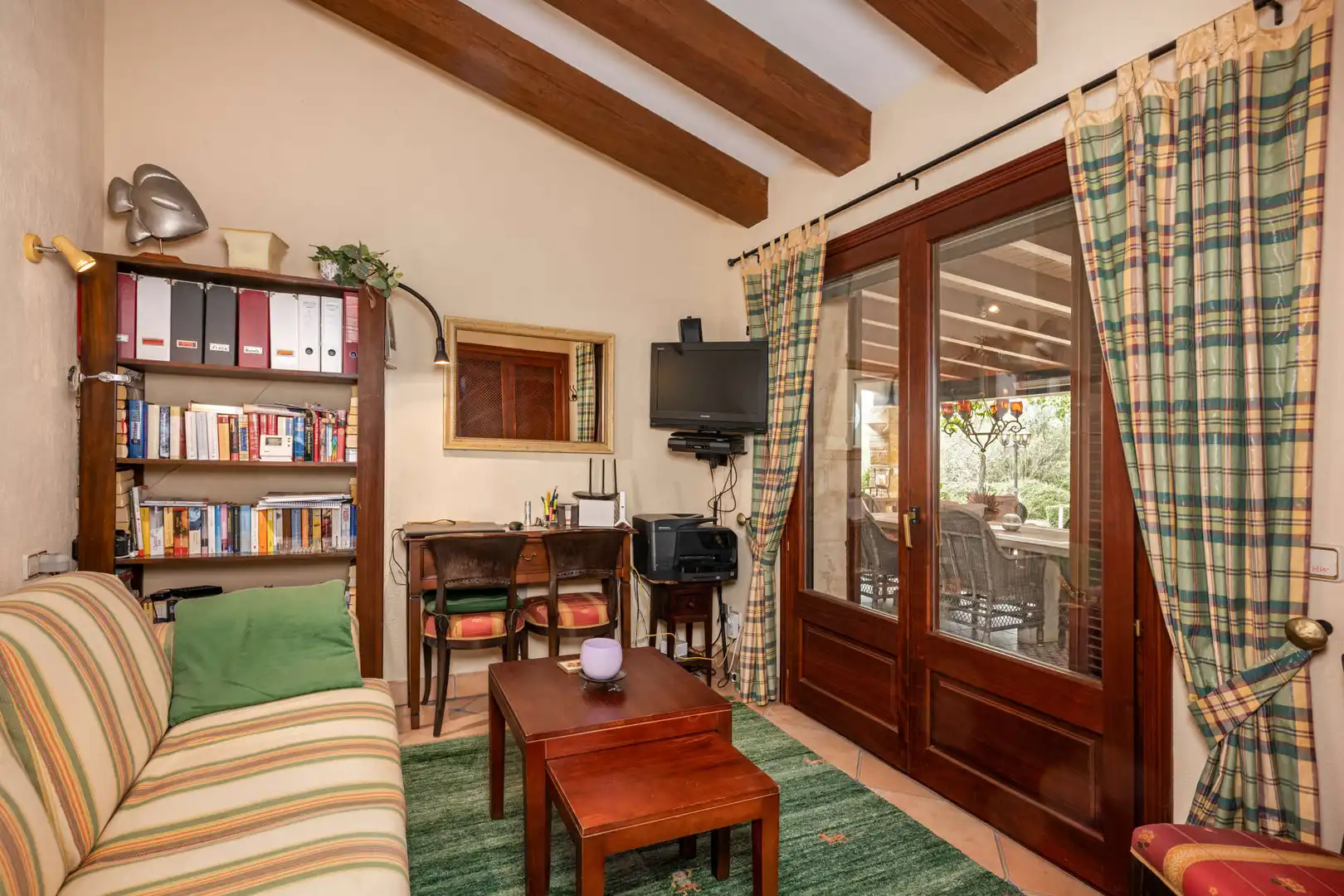 Sala de estar de Finca rústica en venta en Capdepera con Aire acondicionado, Terraza y Amueblado