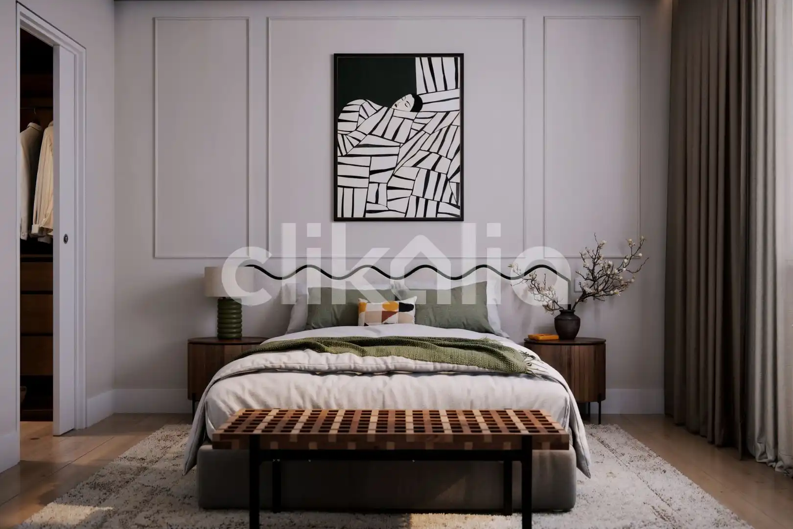 Schlafzimmer von Wohnung zum Verkauf in Madrid mit Klimaanlage, Heizung und Terrasse