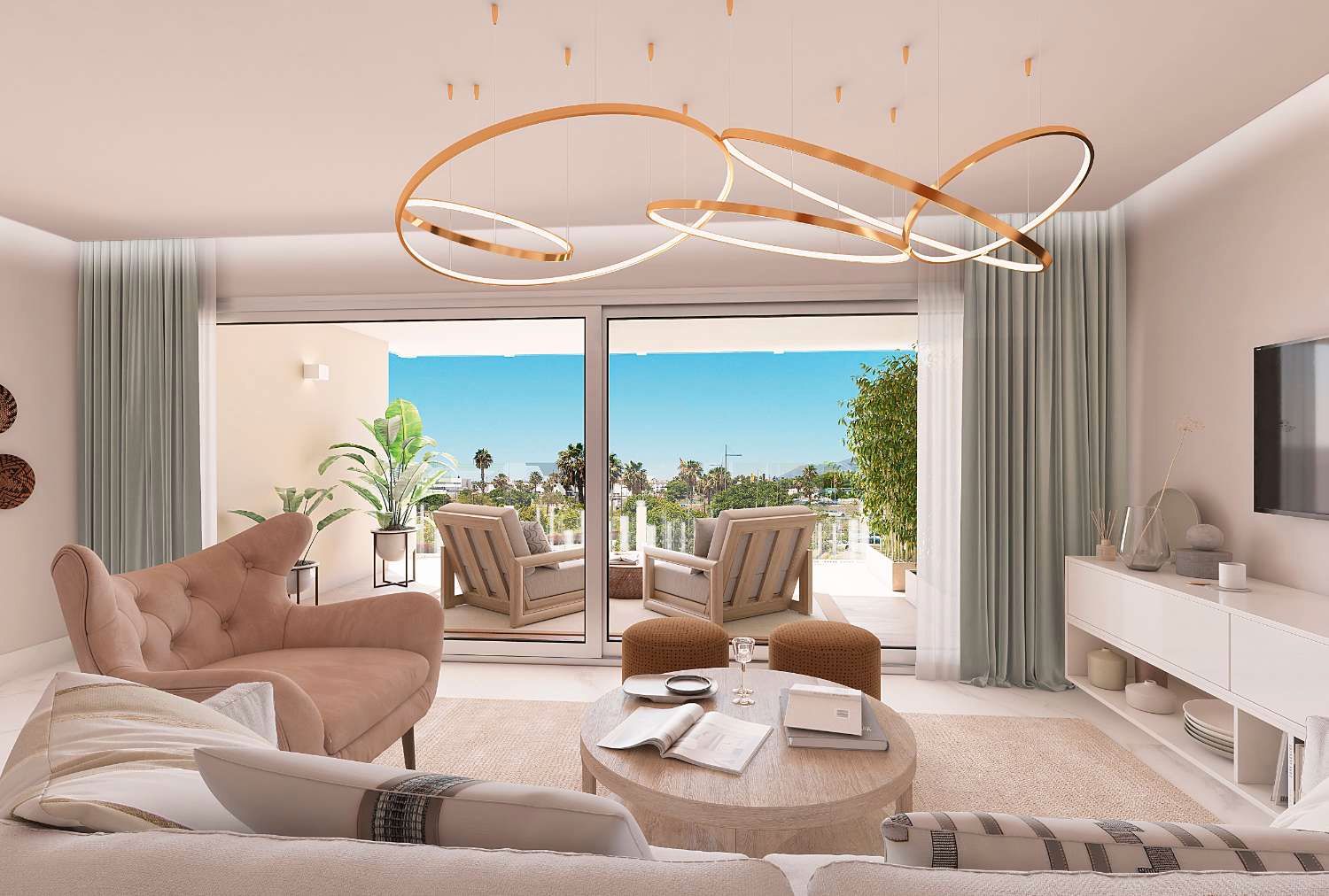 Living room of Apartment for sale in Marbella  with Air Conditioner, Heating and Terrace