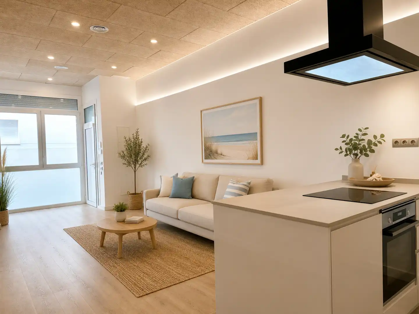 Sala d'estar de Pis en venda en Vilanova i la Geltrú amb Aire condicionat, Calefacció i Jardí privat