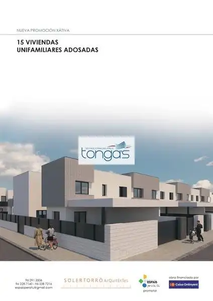 Vista exterior de Casa adosada en venta en Xàtiva con Jardín privado, Terraza y Balcón