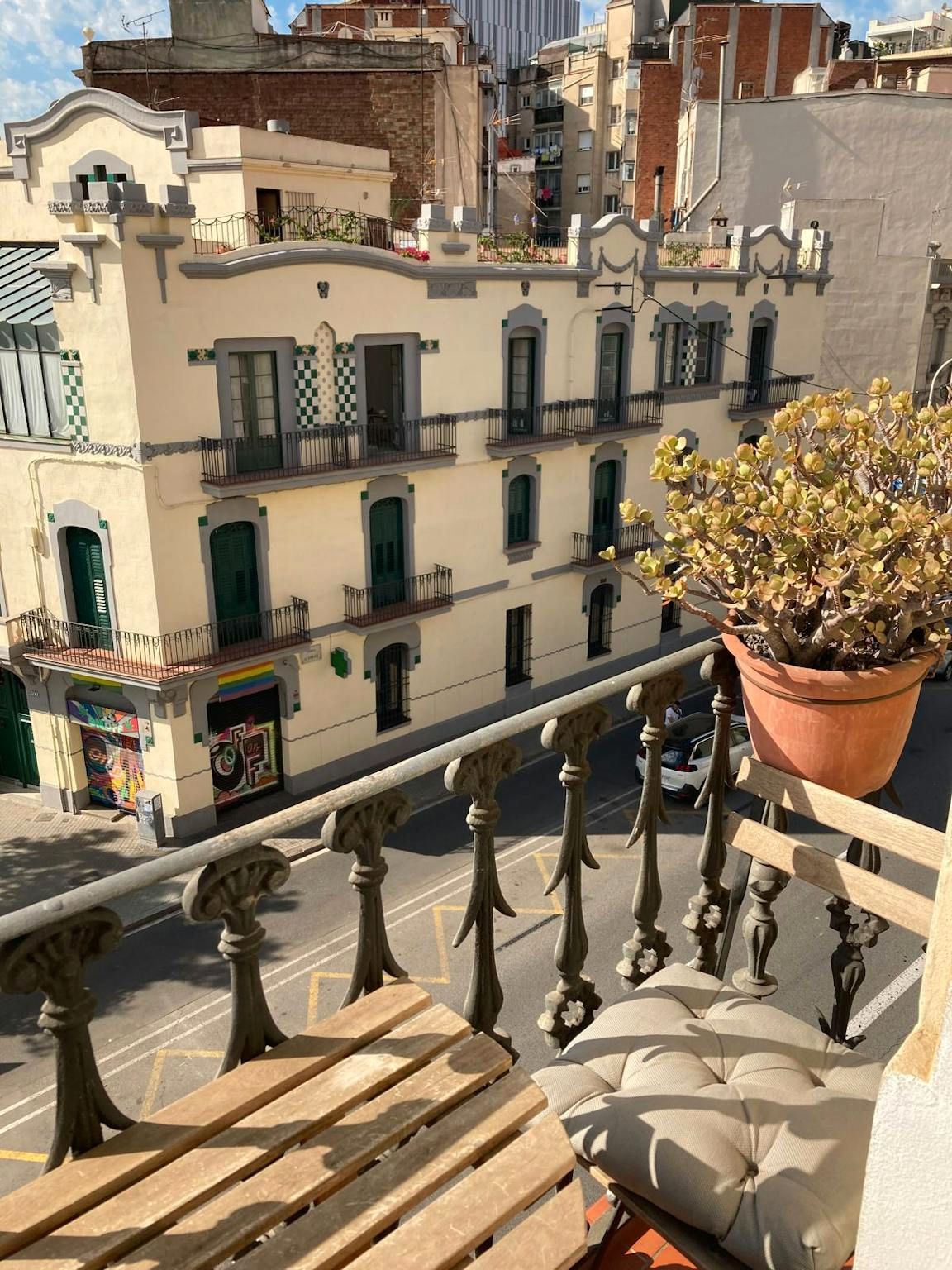 Vista exterior de Pis de lloguer en  Barcelona Capital amb Calefacció, Moblat i Rentadora