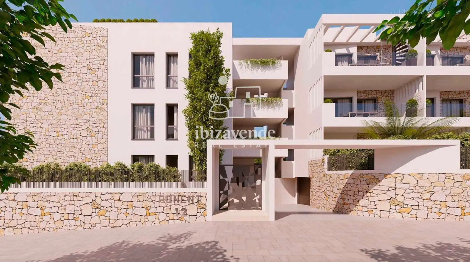 Exterior view of Flat for sale in Sant Antoni de Portmany  with Heating, Terrace and Swimming Pool