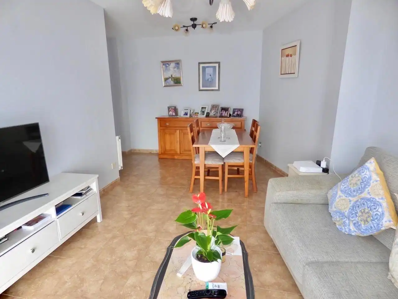 Sala d'estar de Pis en venda en Malgrat de Mar amb Aire condicionat, Jardí privat i Balcó