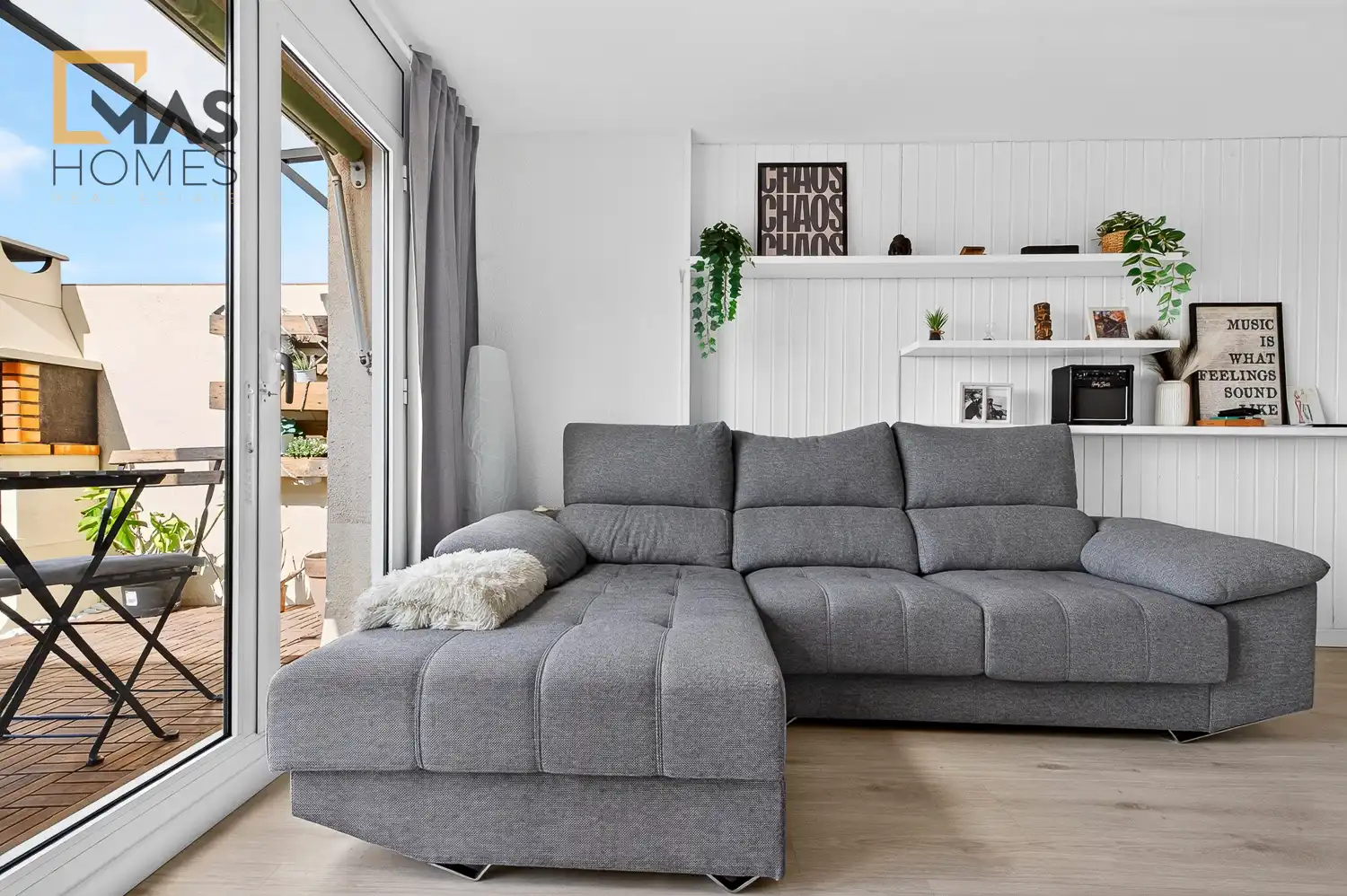 Sala d'estar de Àtic en venda en Terrassa amb Calefacció, Terrassa i Balcó
