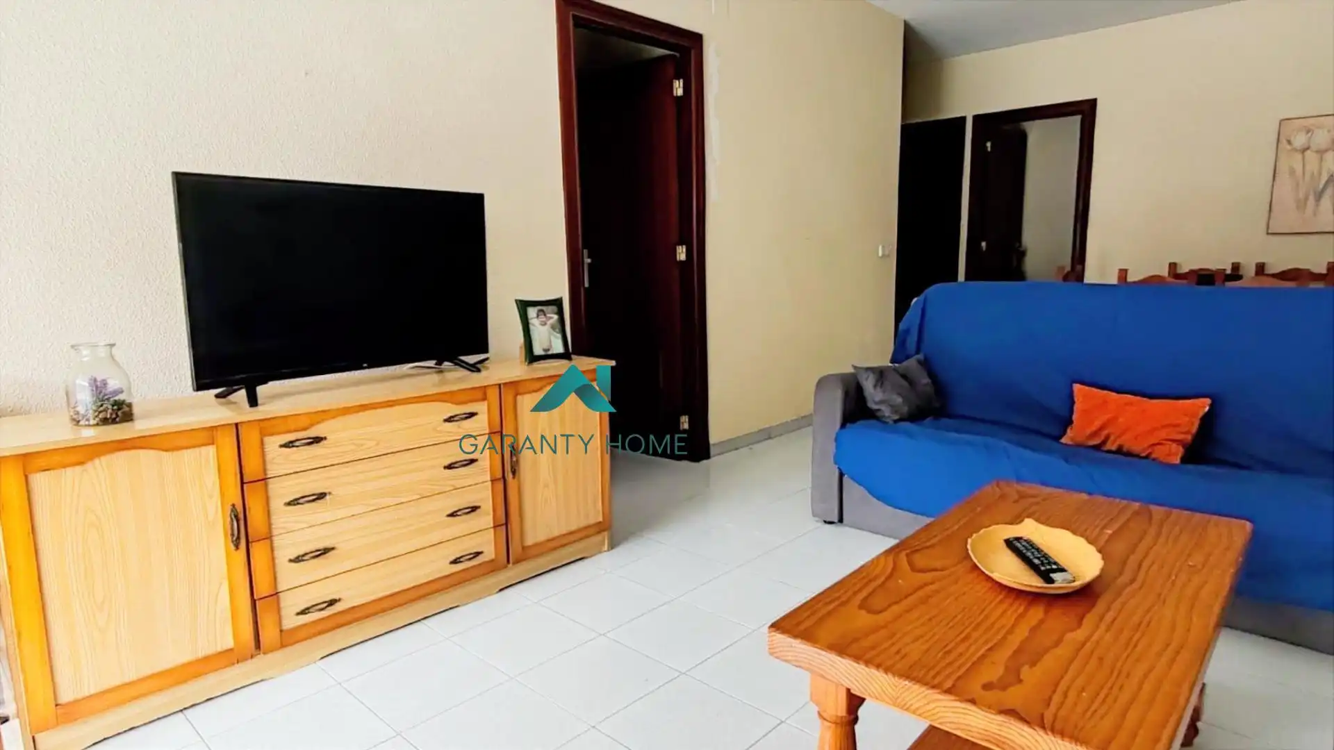 Sala de estar de Planta baja en venta en La Manga del Mar Menor con Jardín privado, Amueblado y Balcón