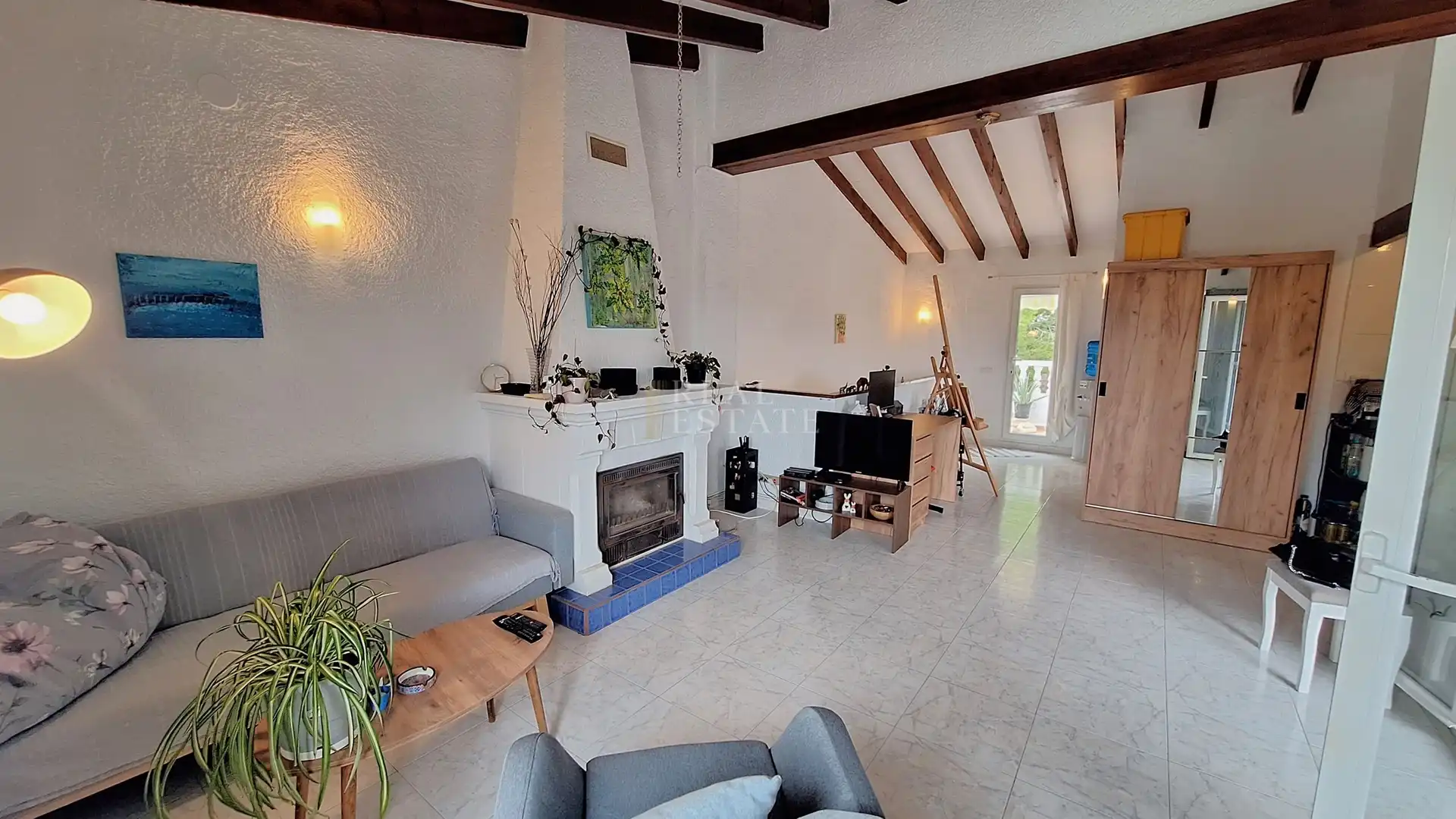 Living room of Detached homes for sale in Moraira  with Air Conditioner, Terrace and Storage room