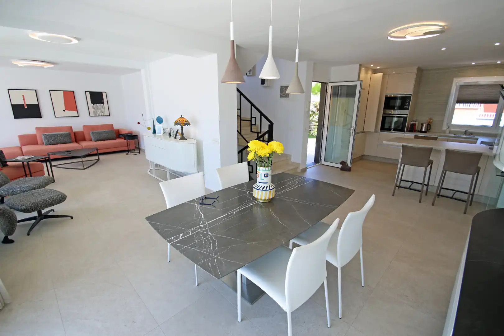 Dining room of Detached homes for sale in Granadilla de Abona  with Air Conditioner, Private garden and Swimming Pool