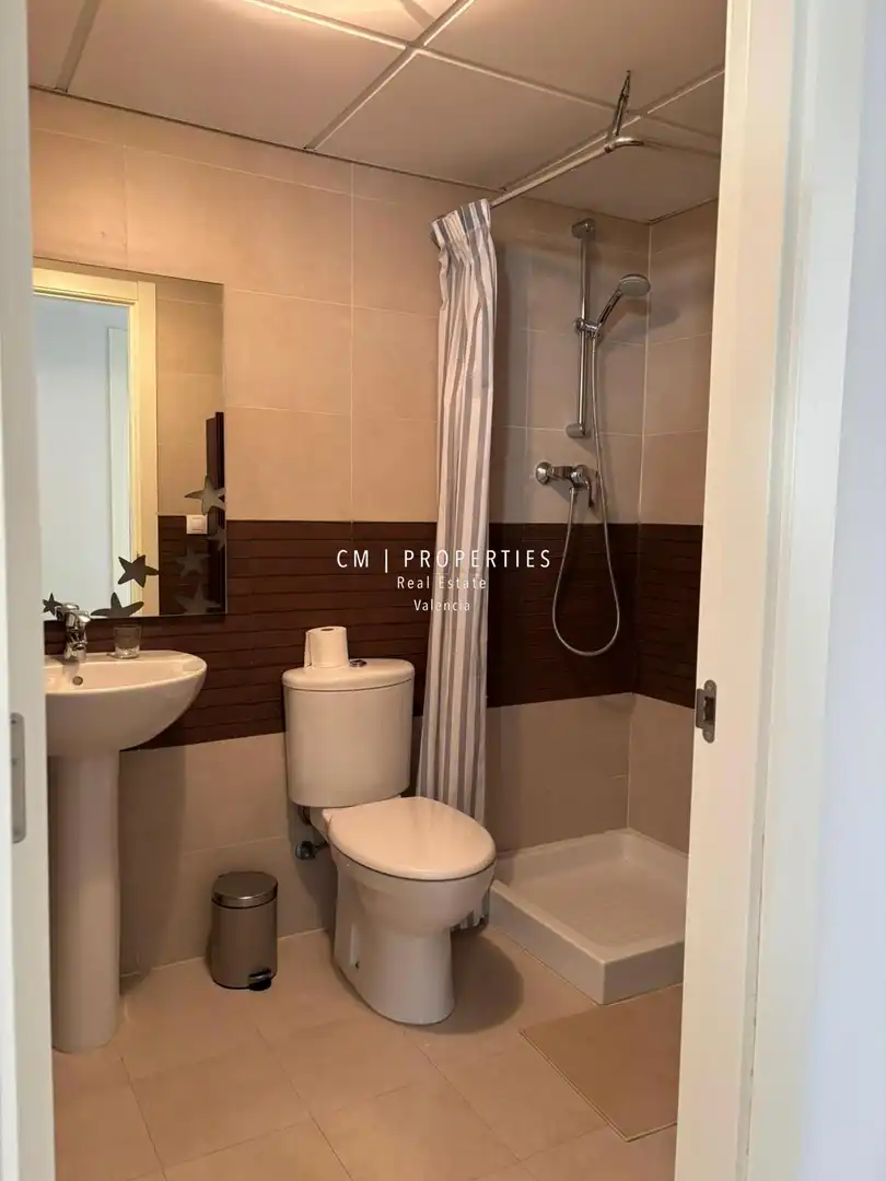 Badezimmer von Wohnungen zur Miete in Moncofa mit Klimaanlage, Heizung und Terrasse