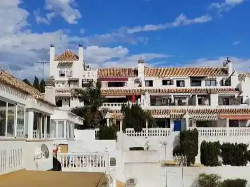 Exterior view of Flat for sale in Mijas  with Air Conditioner, Terrace and Swimming Pool