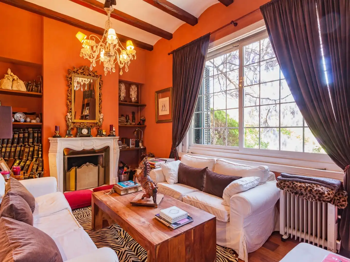 Living room of Houses for sale in Barcelona  with Heating, Private garden and Terrace