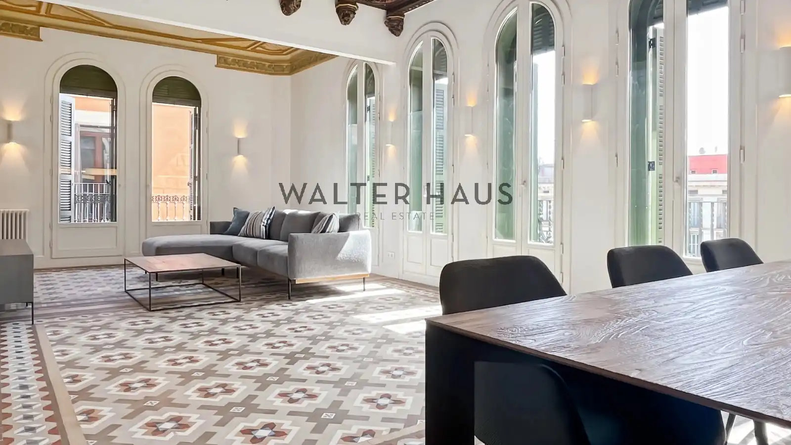 Sala de estar de Piso de alquiler en Barcelona con Aire acondicionado, Calefacción y Terraza