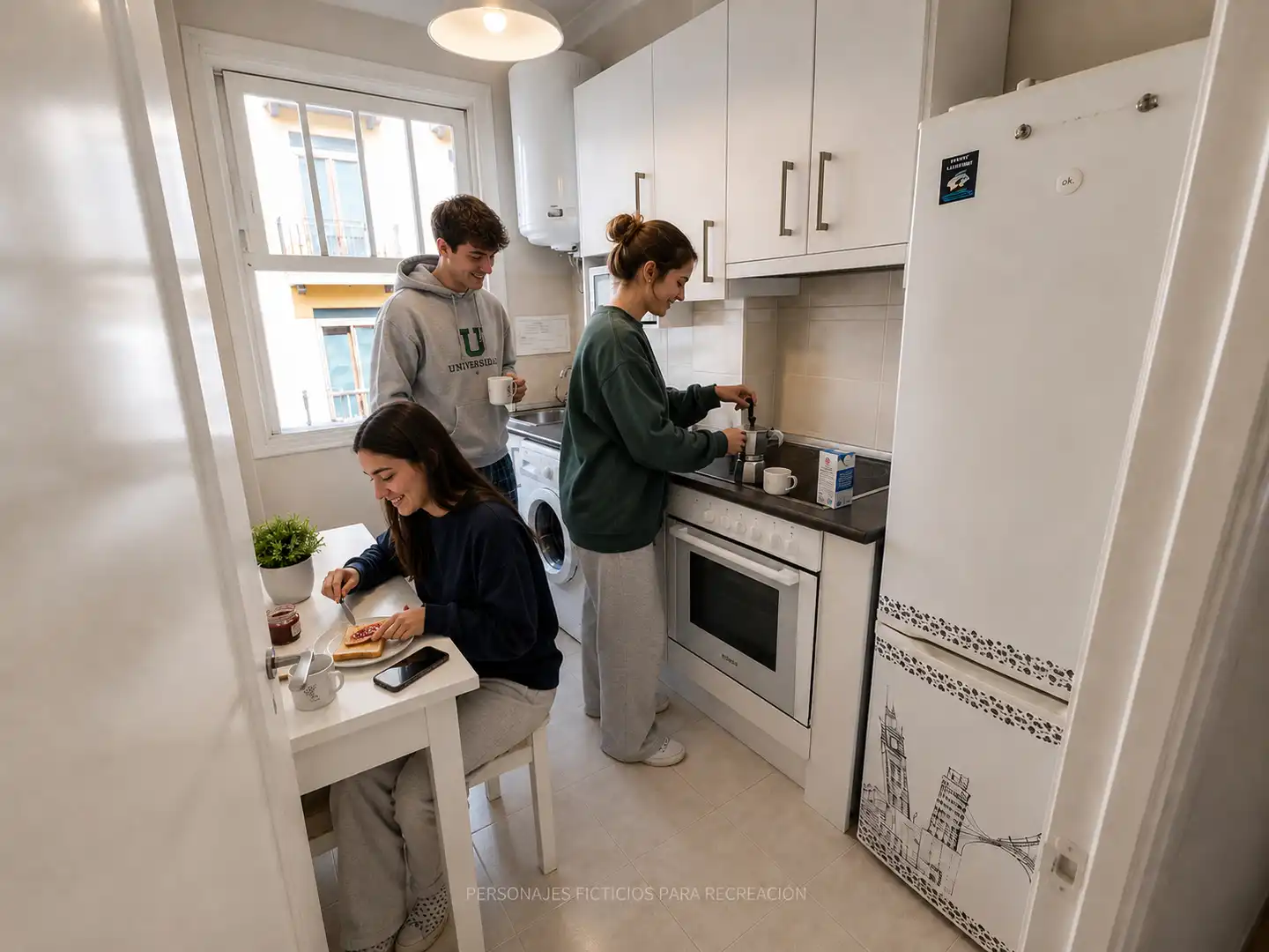Küche von Wohnung zur Miete in Santander mit Möbliert und Ofen