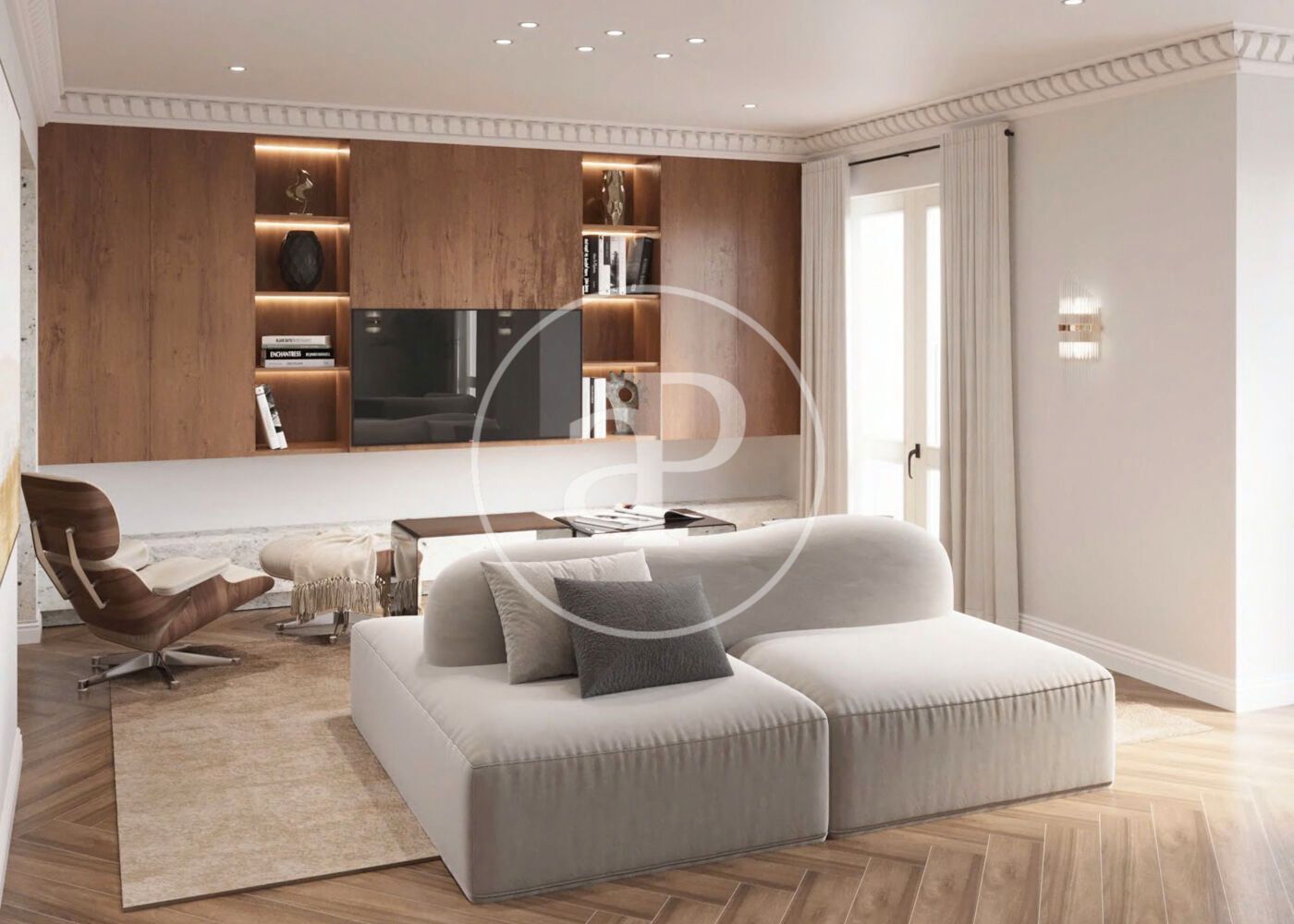 Living room of Flat for sale in  Madrid Capital  with Air Conditioner, Heating and Storage room