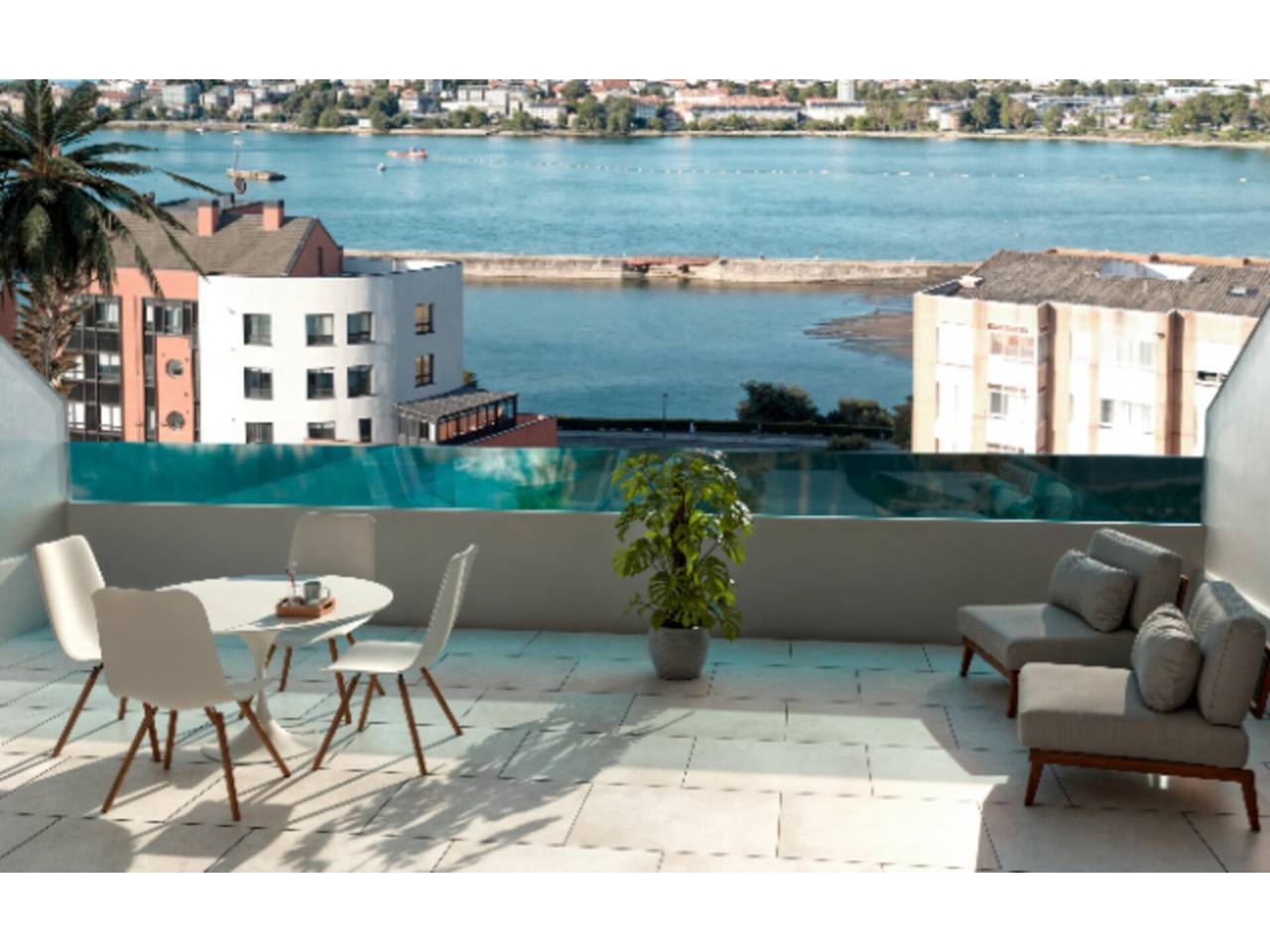 Terrace of Flat for sale in Culleredo  with Terrace, Storage room and Alarm