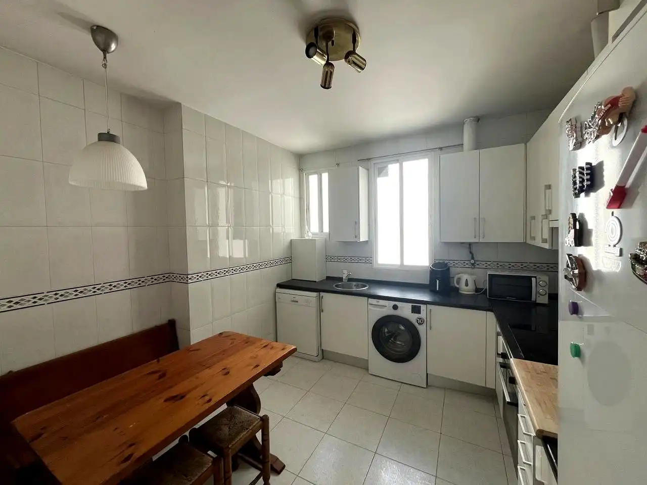 Cocina de Apartamento de alquiler en Madrid con Aire acondicionado, Calefacción y Parquet