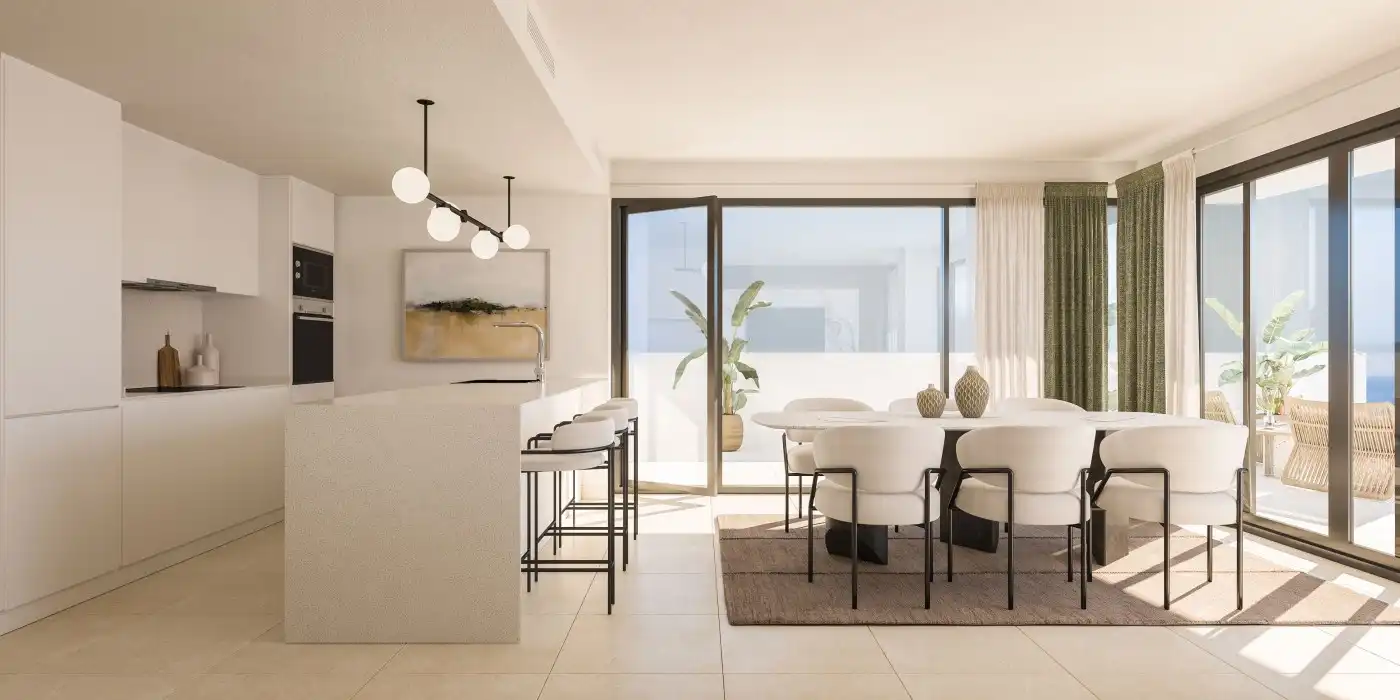 Comedor de Apartamento en venta en Marbella con Aire acondicionado, Piscina y Amueblado