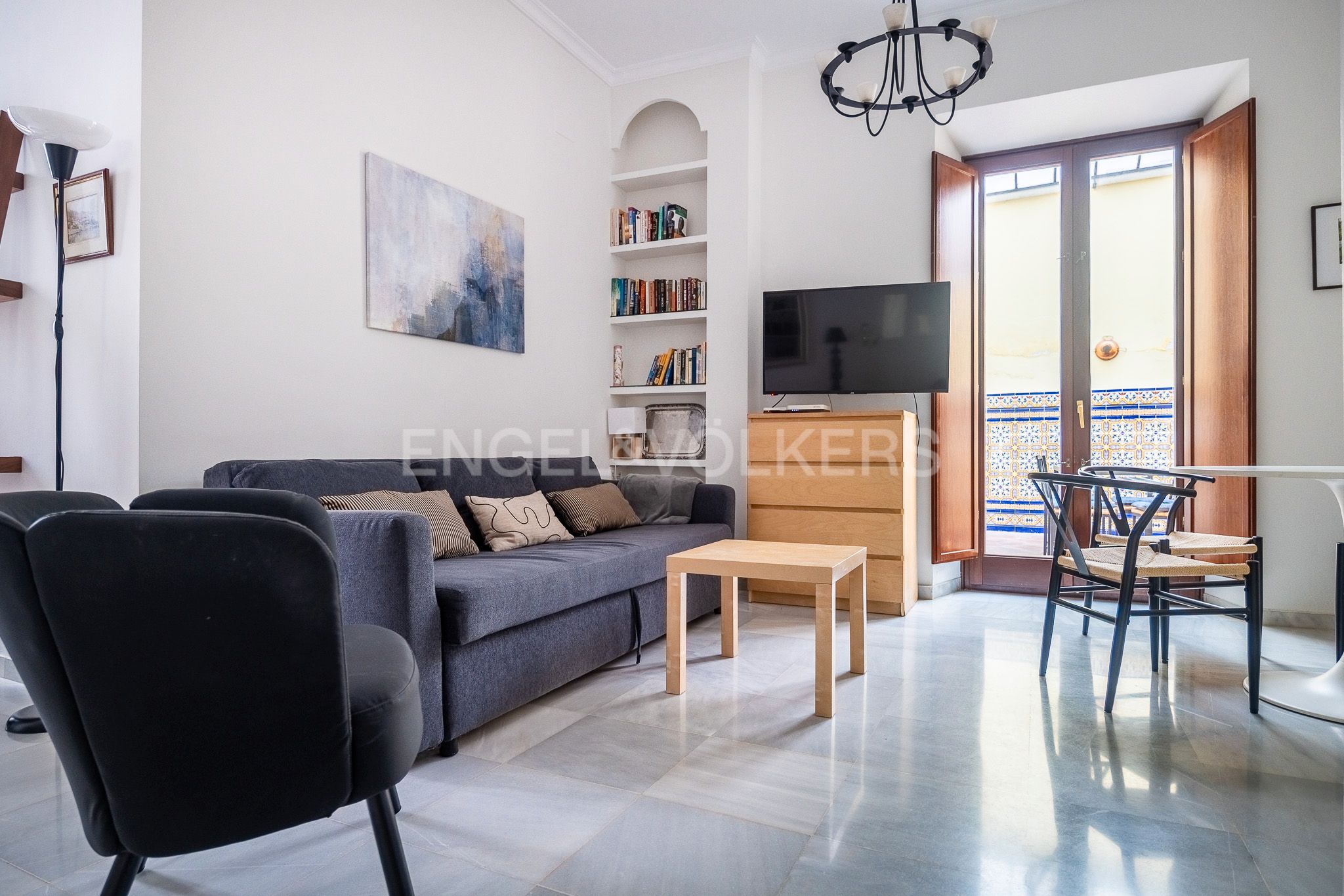 Living room of Apartment to rent in  Sevilla Capital  with Air Conditioner, Heating and Terrace