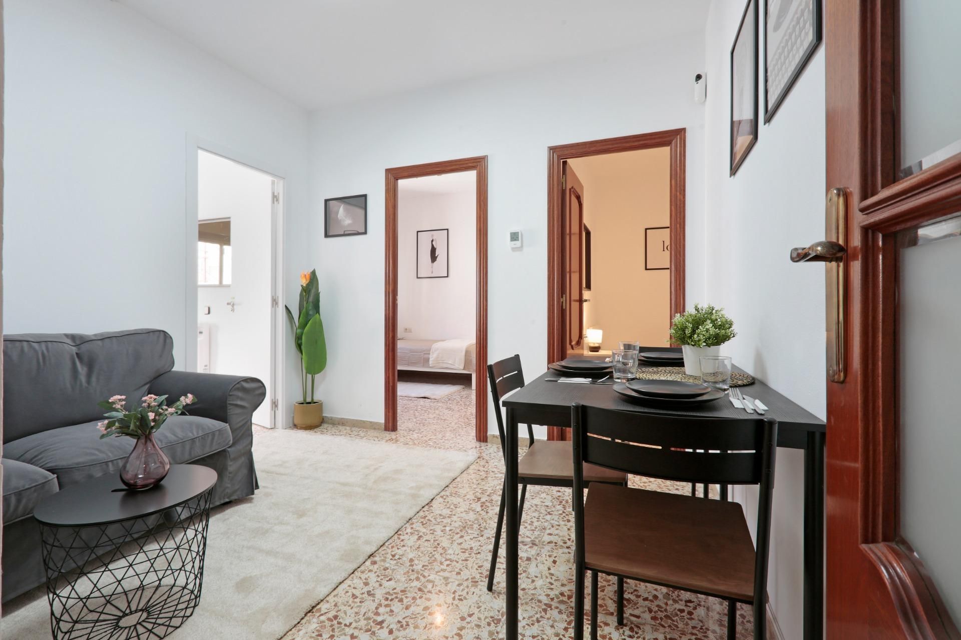 Sala d'estar de Apartament de lloguer en  Barcelona Capital amb Calefacció, Terrassa i Balcó