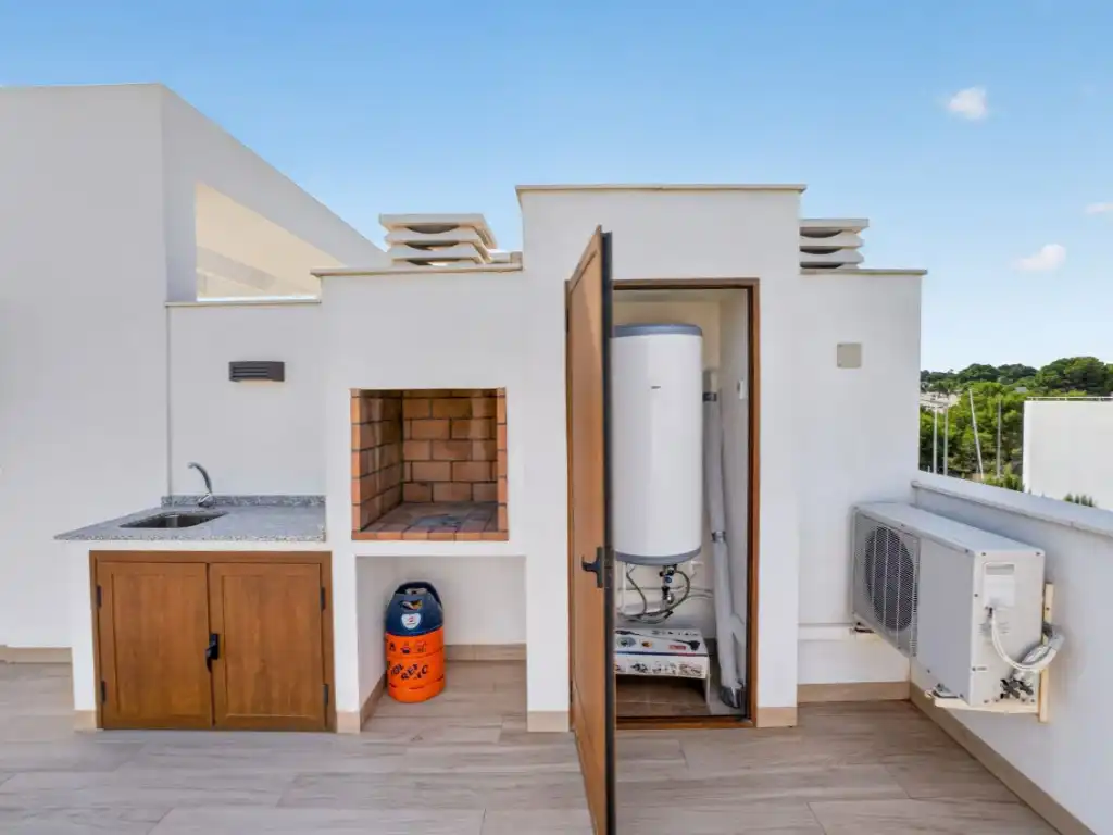 Balcony of Attic for sale in Torrevieja  with Air Conditioner, Heating and Furnished