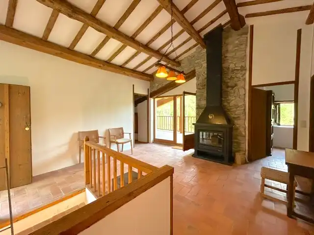 Sala d'estar de Finca rústica en venda en Borredà amb Calefacció, Jardí privat i Terrassa