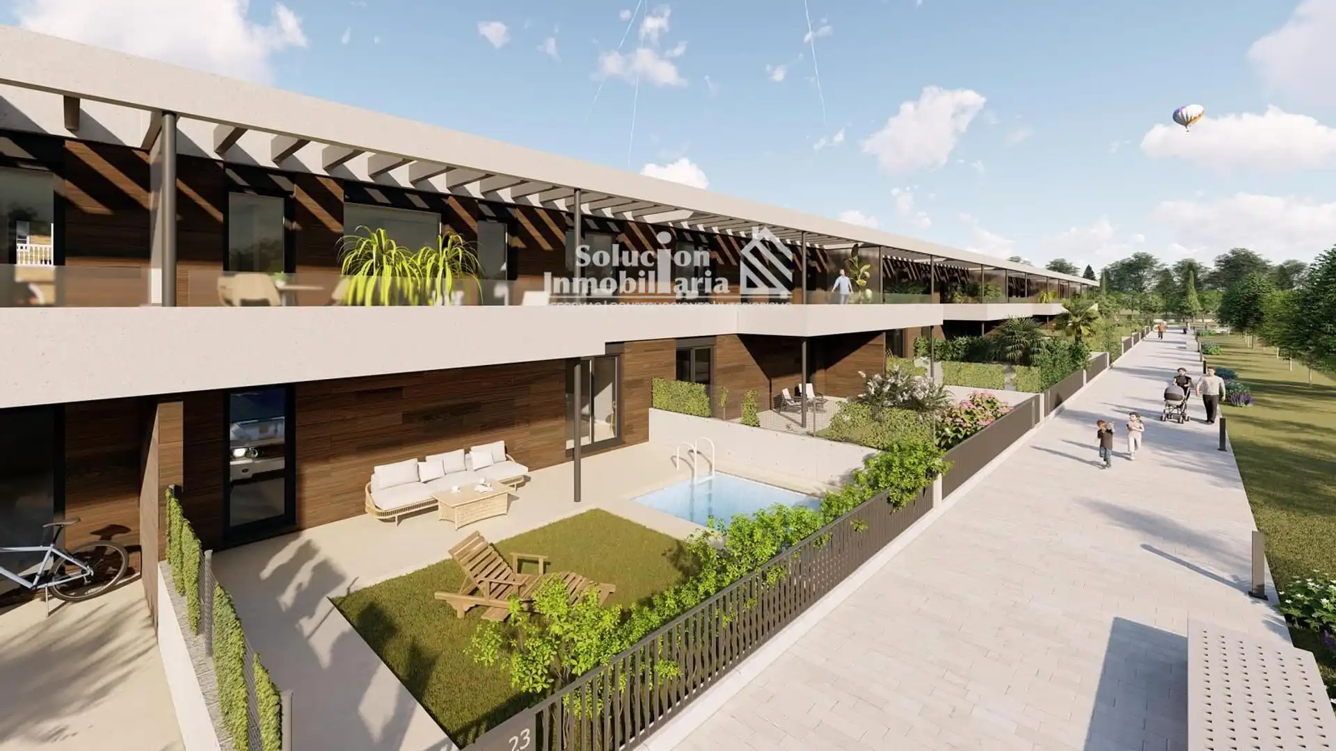 Vista exterior de Casa adosada en venta en Santa Marta de Tormes con Calefacción, Jardín privado y Terraza