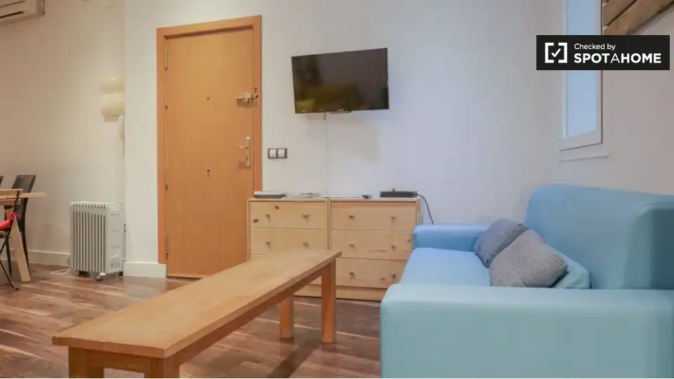 Wohnzimmer von Wohnung zur Miete in Madrid mit Klimaanlage, Heizung und Möbliert