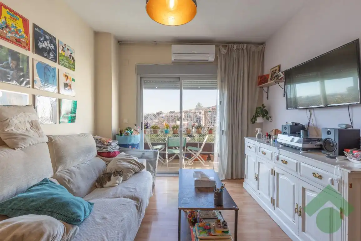Sala de estar de Piso en venta en Granada con Aire acondicionado, Parquet y Terraza